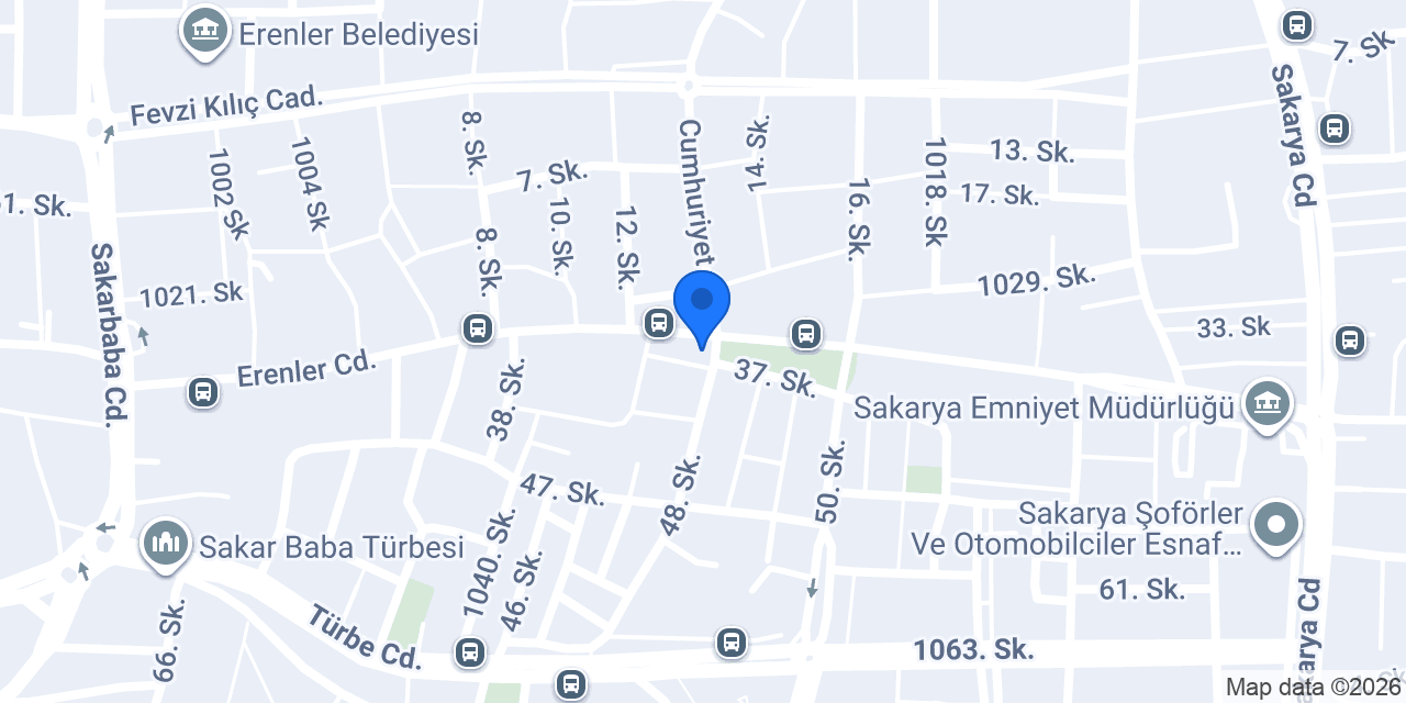 Erenler Taksi konumu