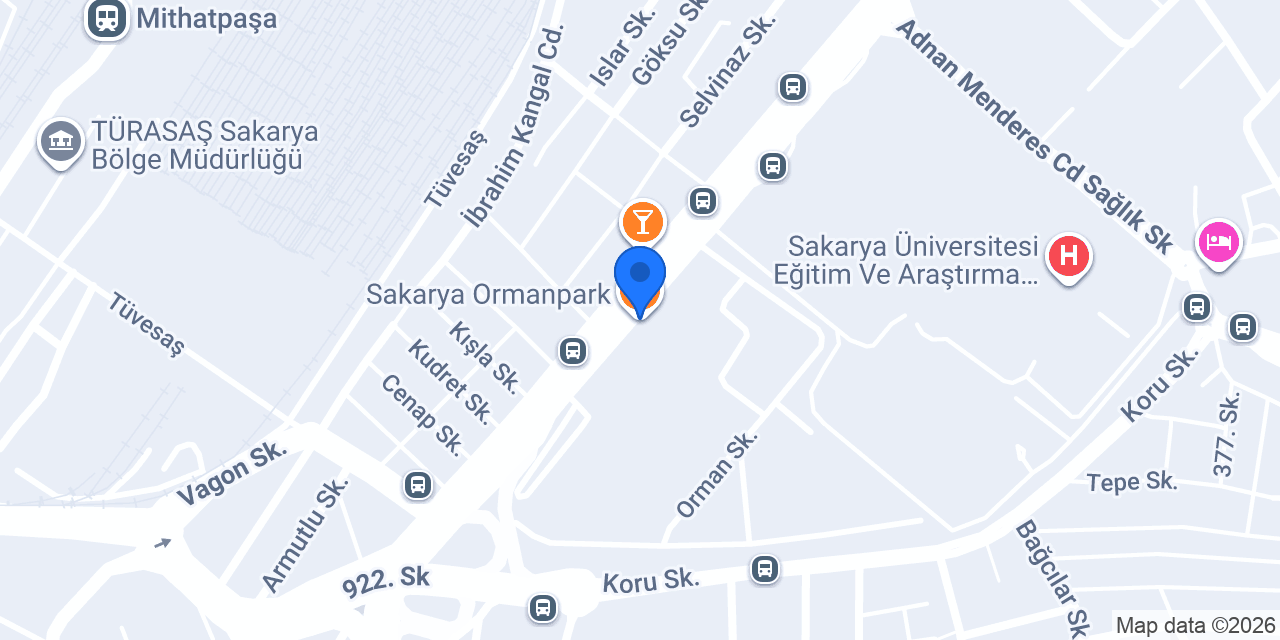 Sakarya Ormanpark konumu