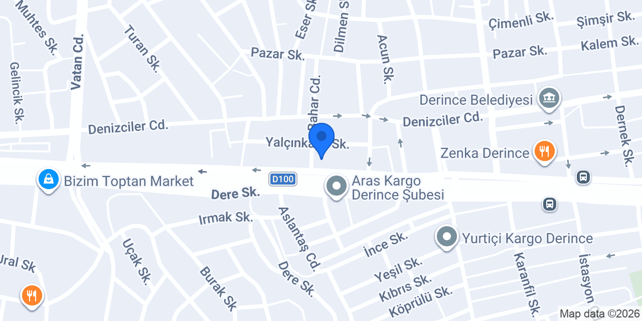 Derince Bulvar Veteriner Kliniği konumu