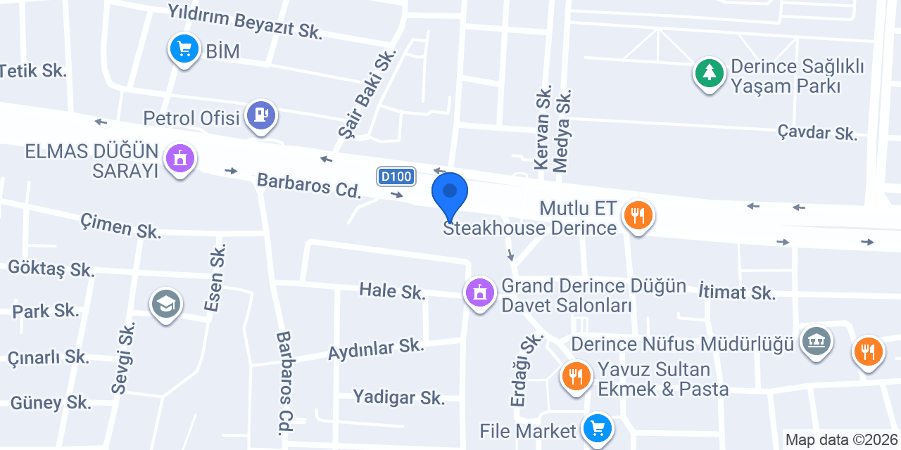 Derince Diyaliz Merkezi konumu
