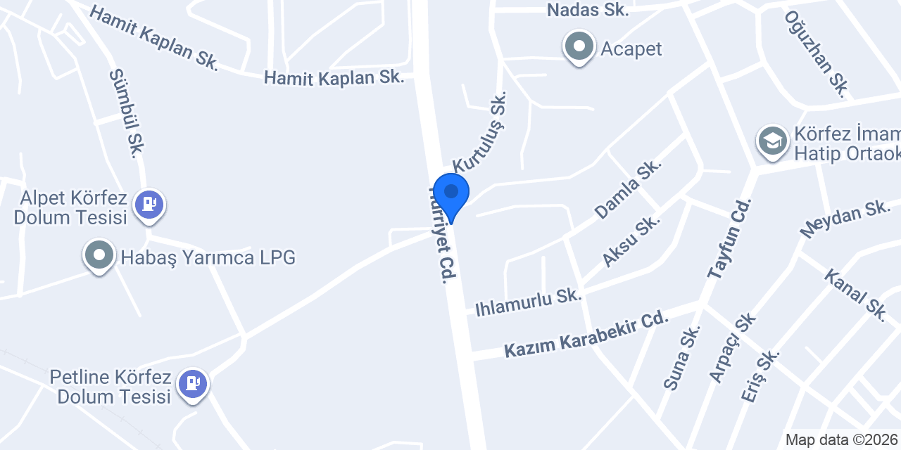 Körfez Hurdacı konumu