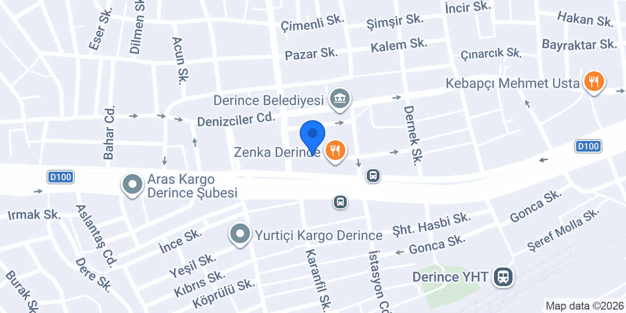 Derince Final Kurs Merkezi konumu