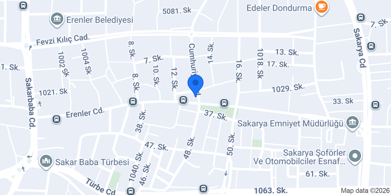 Erenler Sağlık Ocağı konumu