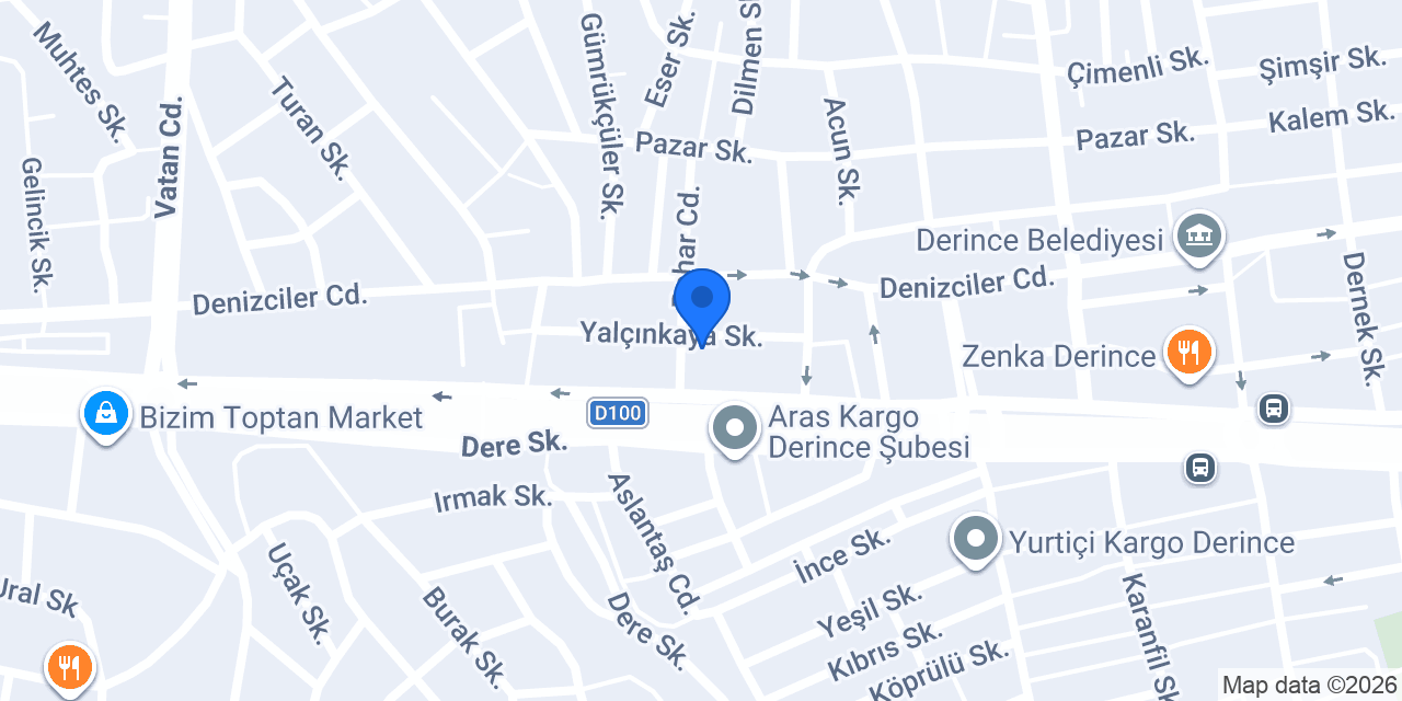 Pizzabulls Derince konumu