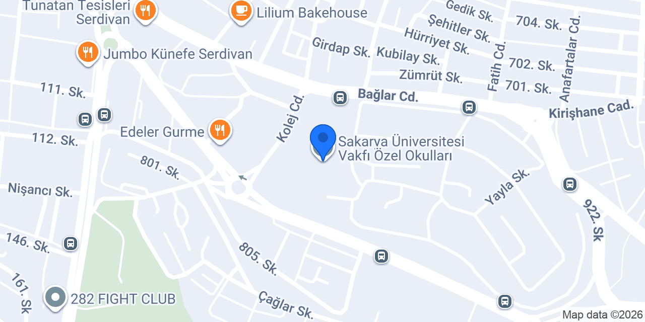 Sakarya Üniversitesi Vakfı Özel Okulları konumu