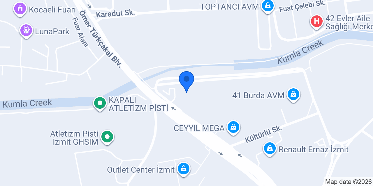 Evidea Kocaeli 41 Burda AVM konumu