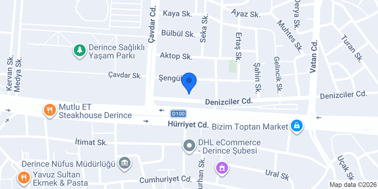 Gündoğdu Mobilya Derince konumu