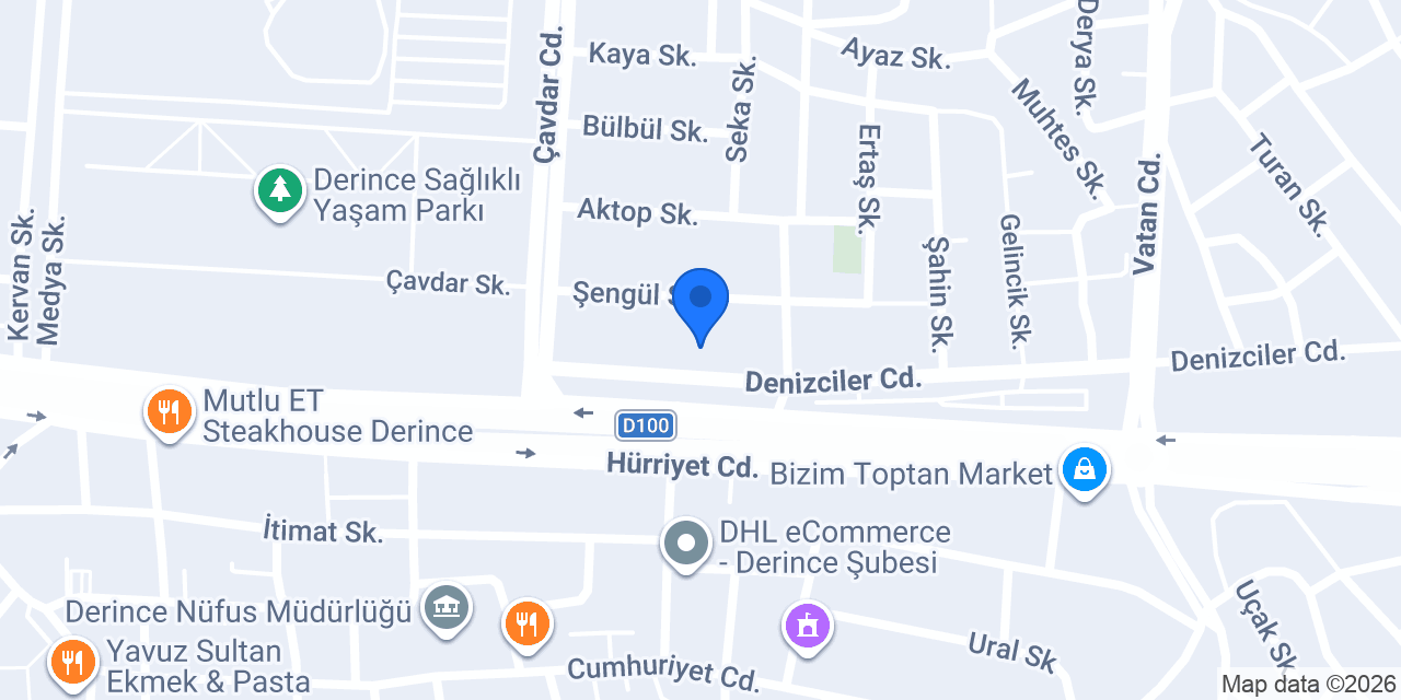Divanev | Kocaeli Derince konumu