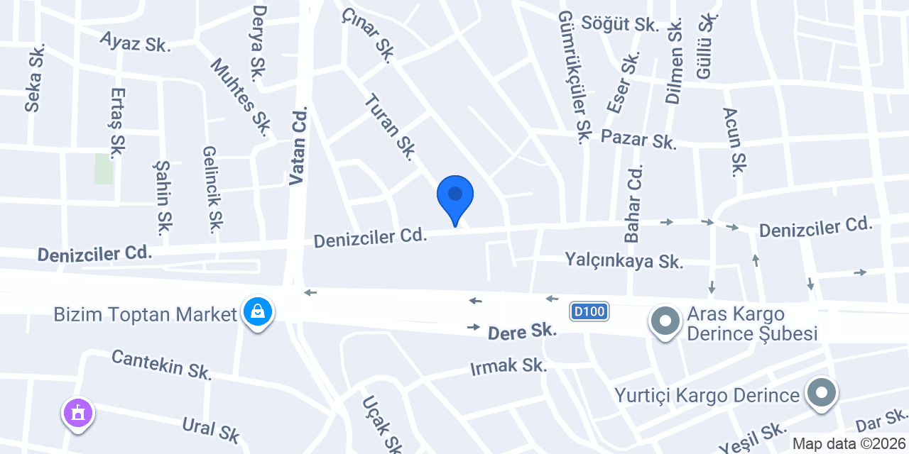 Derince Hız Sürücü Kursu konumu