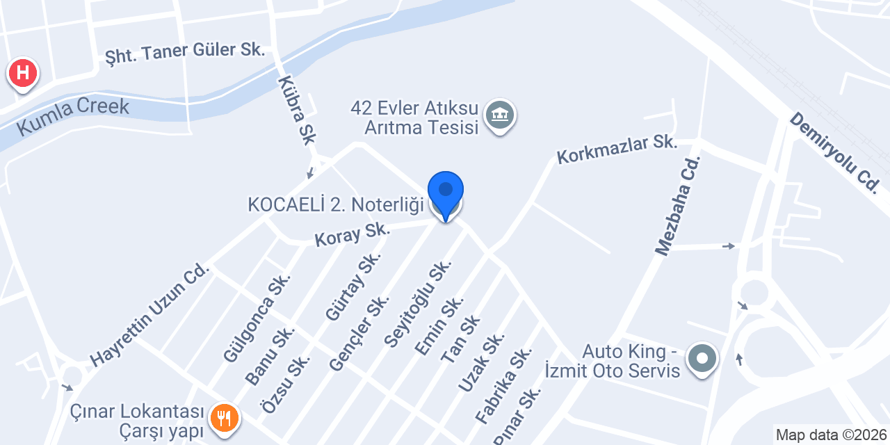 KOCAELİ 2. Noterliği konumu