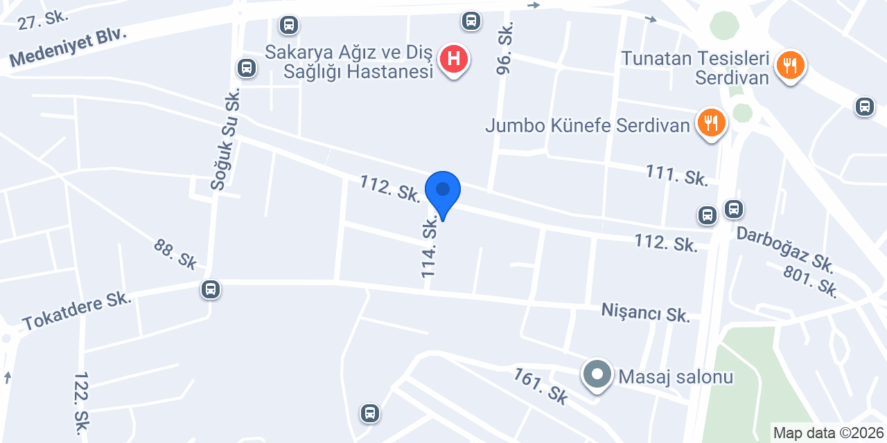 Sakarya Mutfak Eğitimleri Akademisi konumu