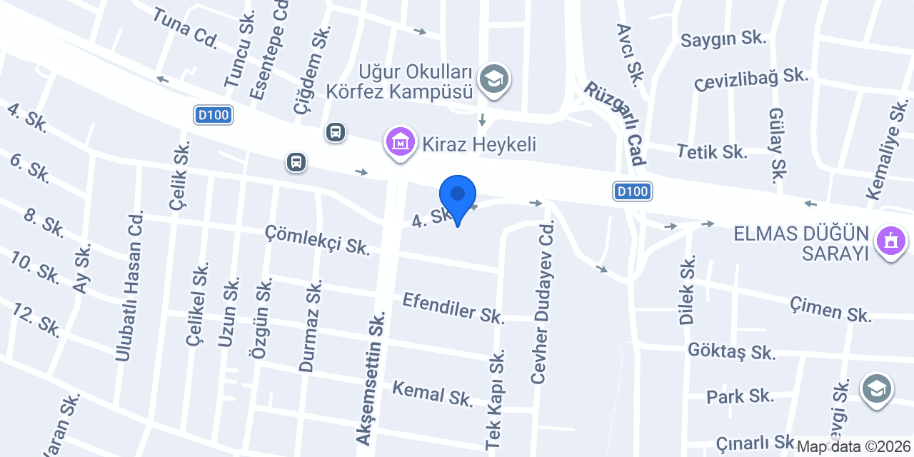 Yönder Okulları Kocaeli Kampüsü konumu