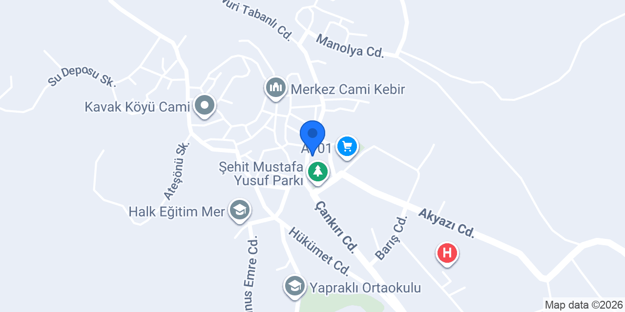 Yapraklı Belediyesi konumu
