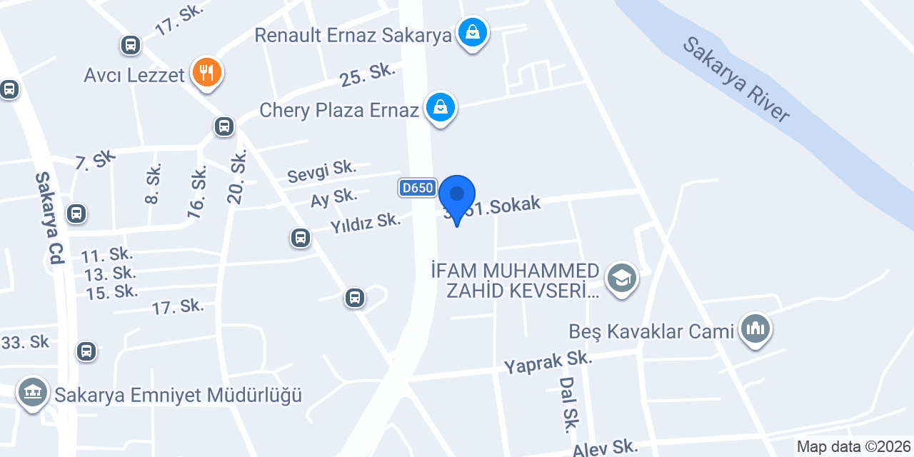 Ürdüç İnşaat Adapazarı konumu