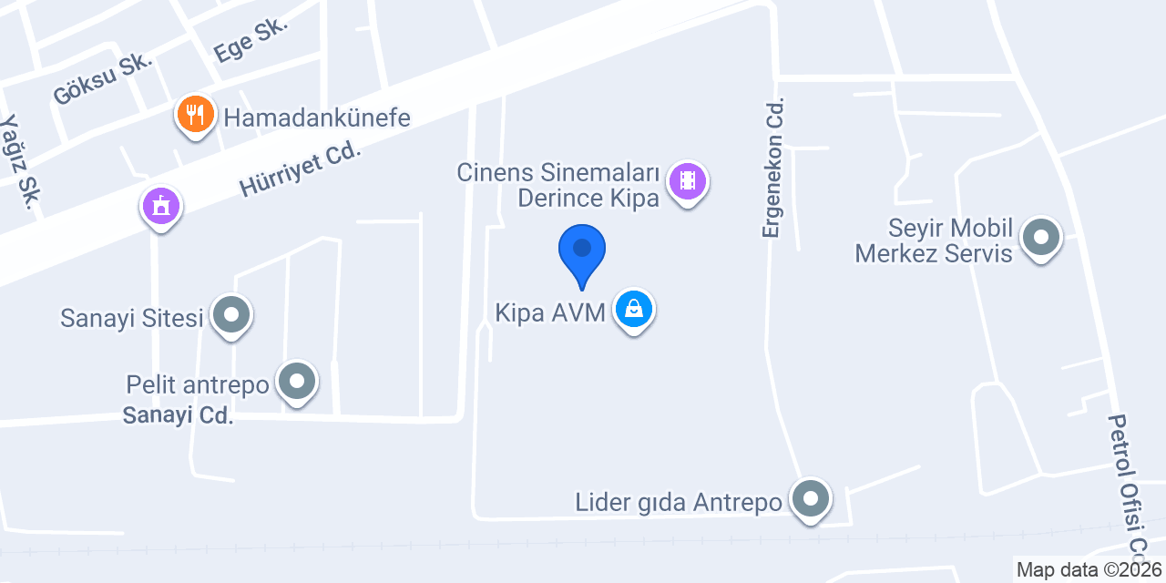 ebebek Kocaeli Derince Kipa AVM konumu
