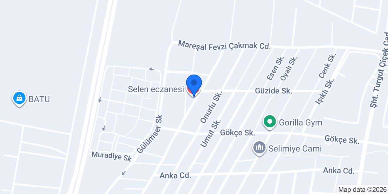 Selen eczanesi konumu