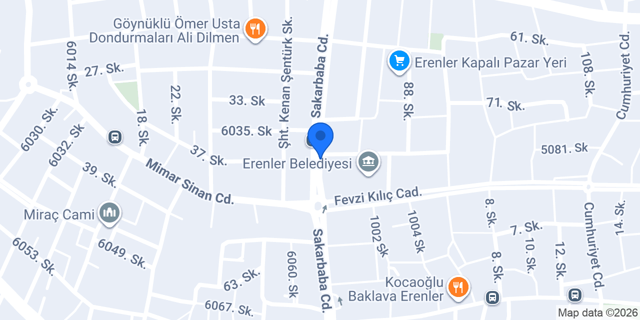 Erenler Evlendirme Dairesi konumu