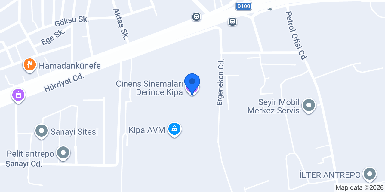 Cinens Sinemaları Derince Kipa konumu
