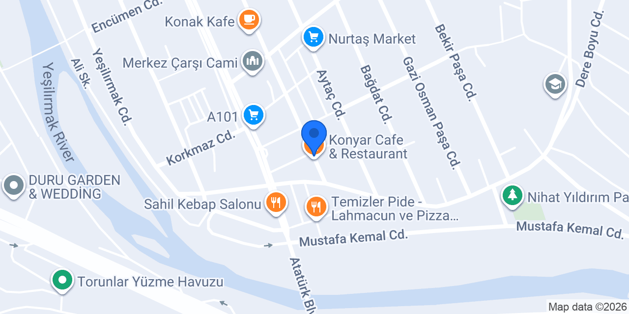 Yeşilırmak Pastanesi konumu