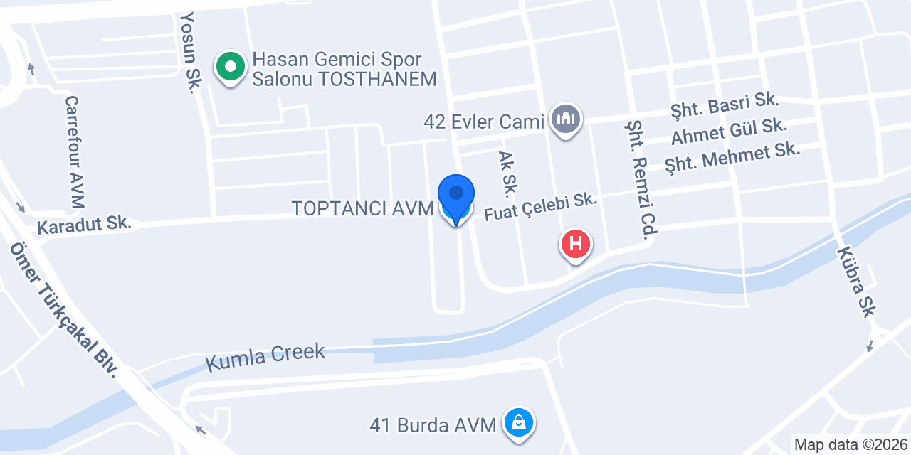 TOPTANCI AVM konumu