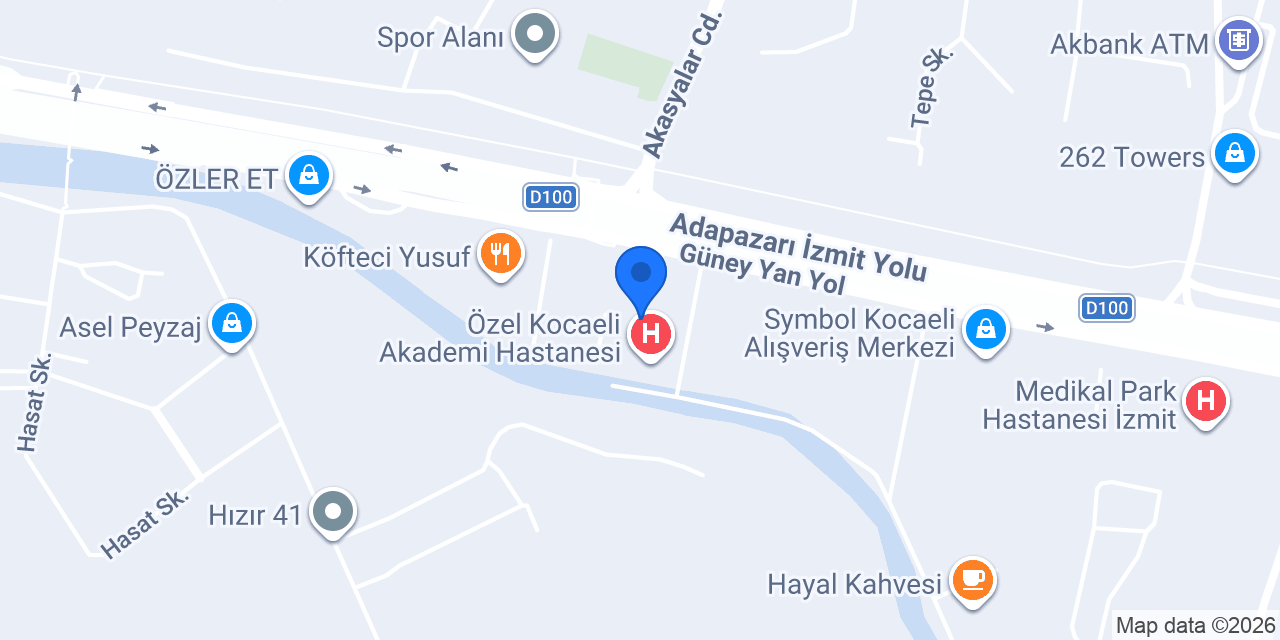 Op. Dr. Yasemin Yarar Kıvrak konumu