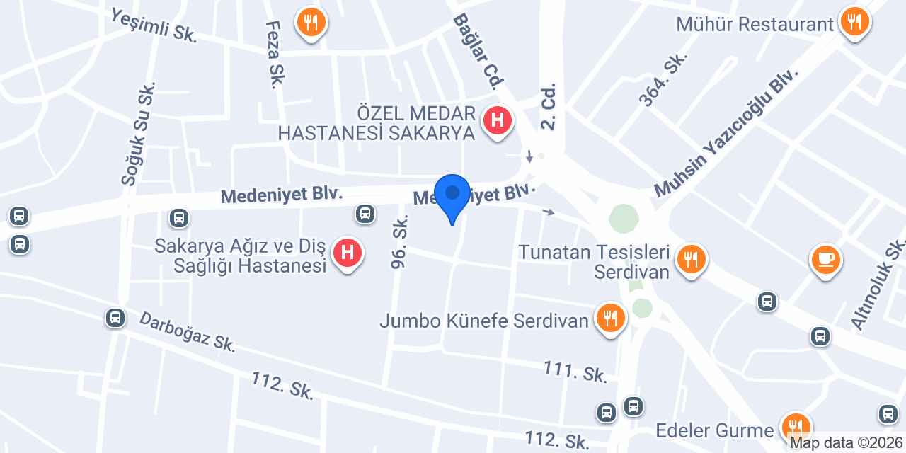 Adıbahçe Serdivan konumu