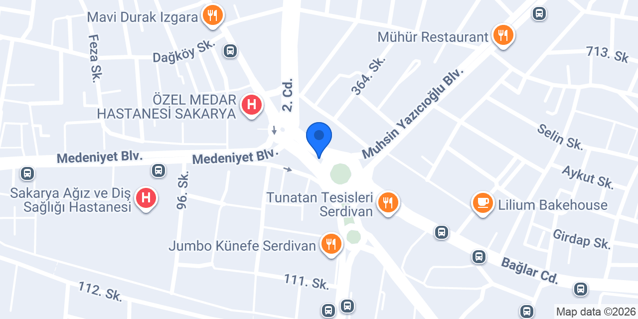 Serdivan botanik konumu
