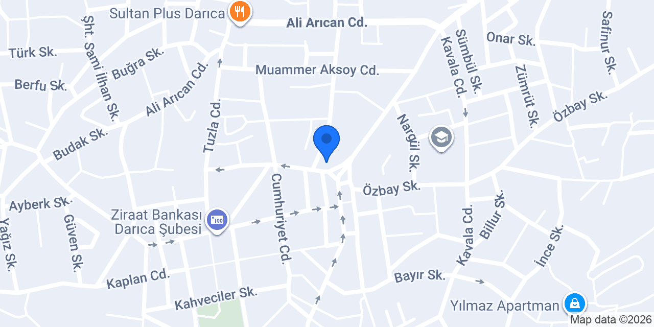 Yeşil Darıca fırın konumu