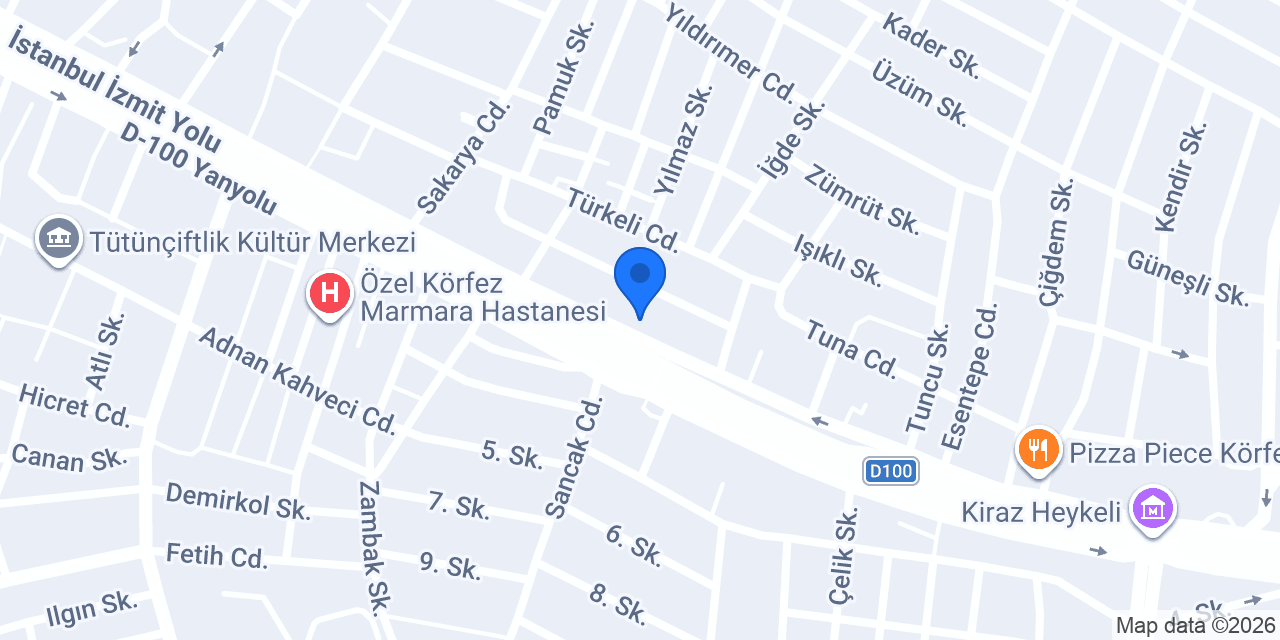 Türkiye Finans Körfez Şubesi konumu