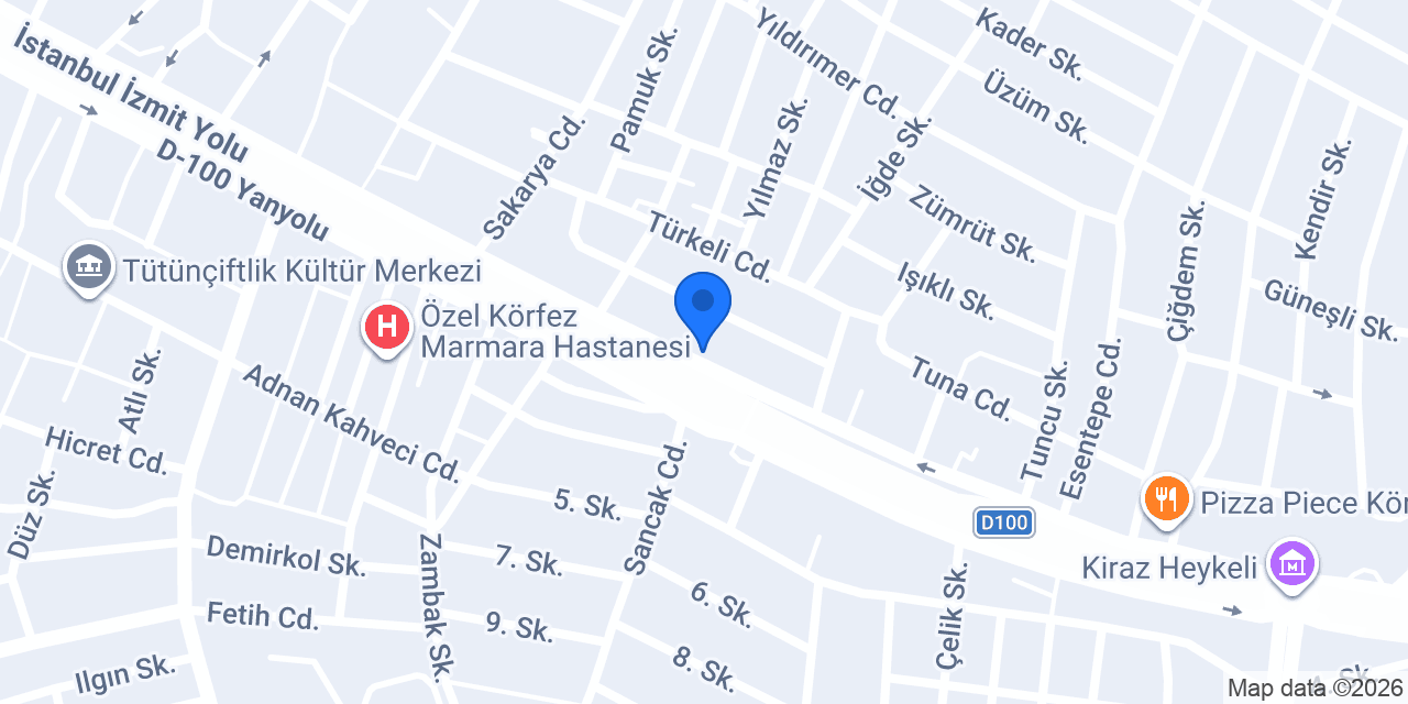 TEB Körfez Şubesi konumu