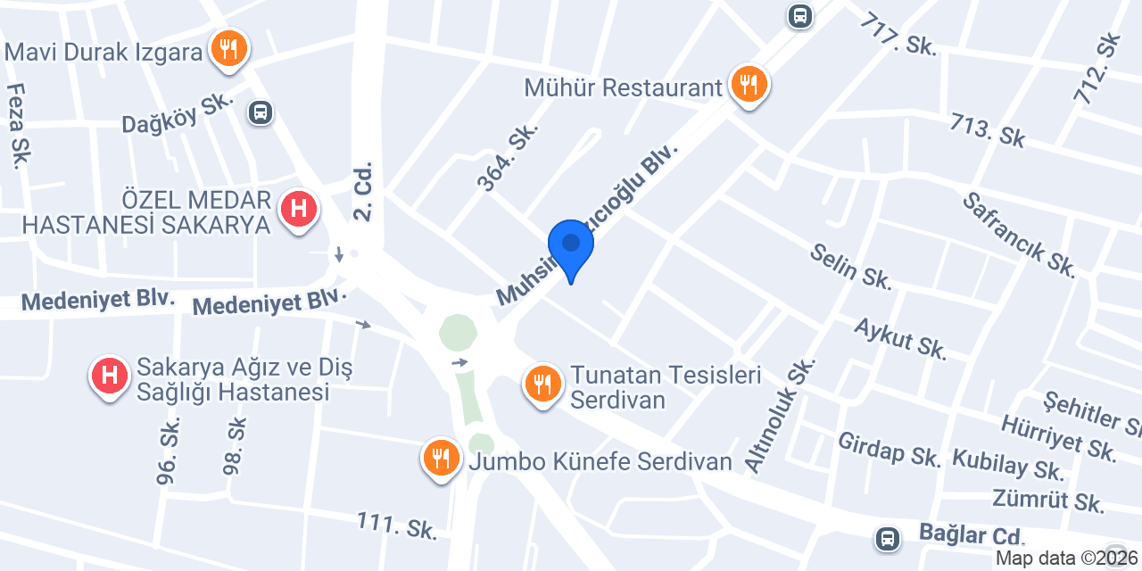 Piraye Çiçekçilik konumu
