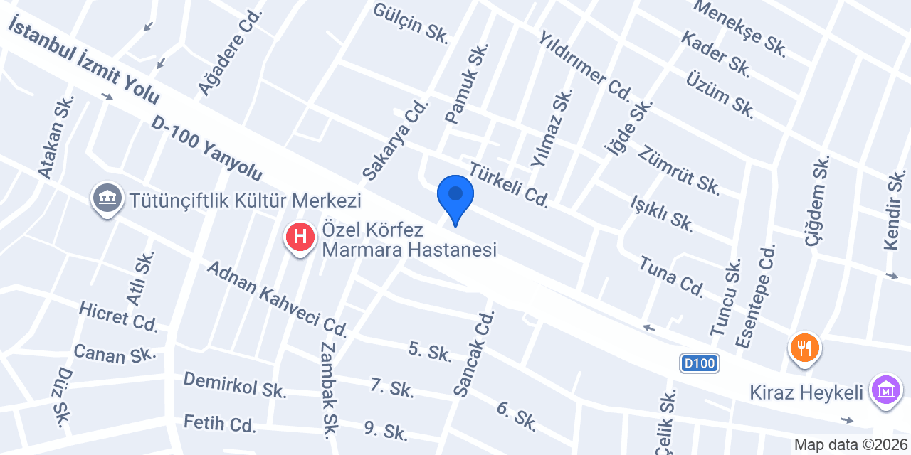Halkbank Körfez Şubesi konumu