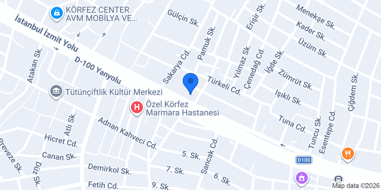 VakıfBank Körfez Şubesi konumu
