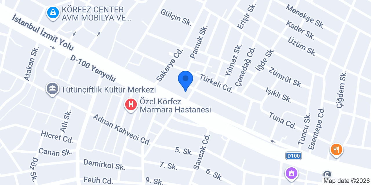 Garanti BBVA Körfez Şubesi konumu