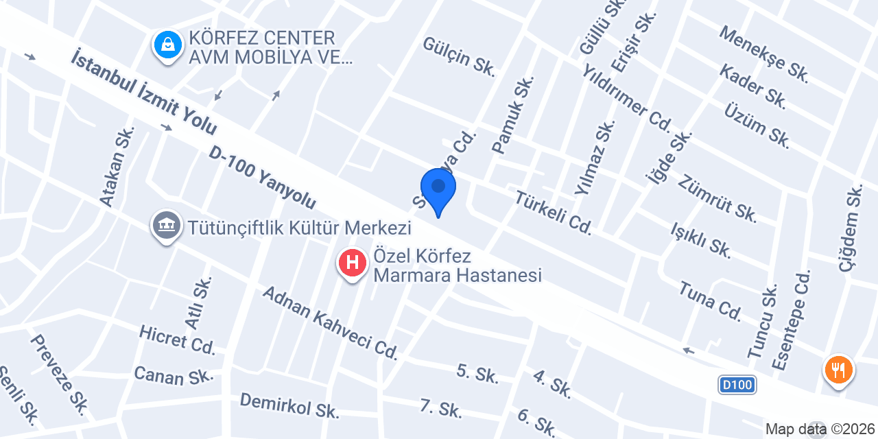 Özel Nova Diş Polikliniği Körfez konumu