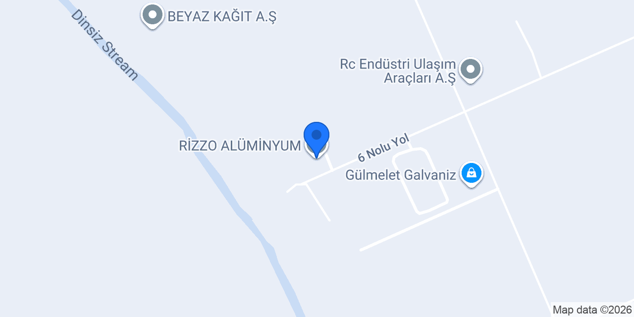 RİZZO ALÜMİNYUM konumu
