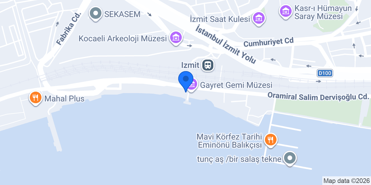 İzmit Müze Gemiler Müdürlüğü konumu