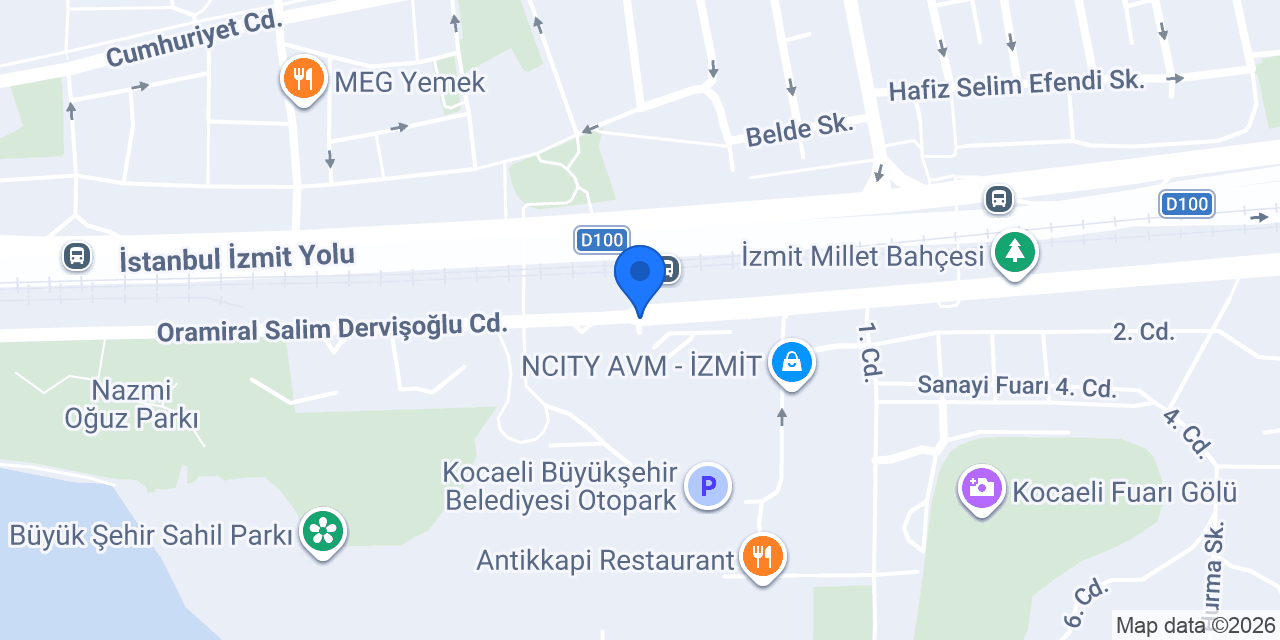 Lescon İzmit NCity Avm konumu