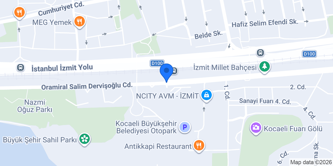 Ali Gür Kuaför İzmit Ncity Avm konumu