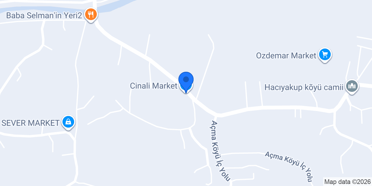 Cinali Market konumu