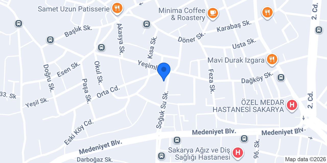 Serdivan Belediyesi Taksi konumu