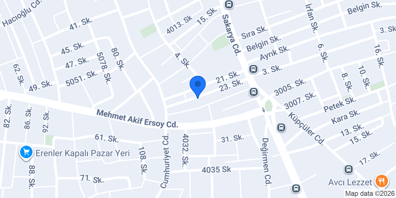 Erenler Evcil Hayvanlar konumu