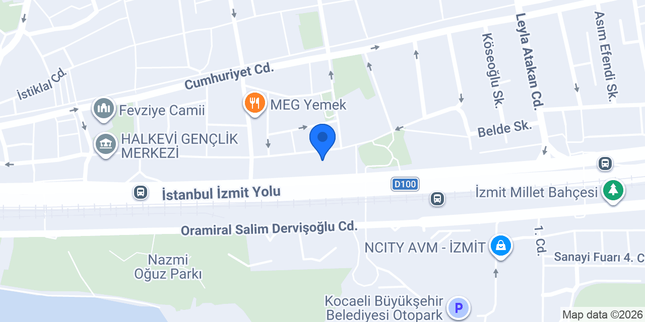 Çaydanlık Cafe İzmit konumu