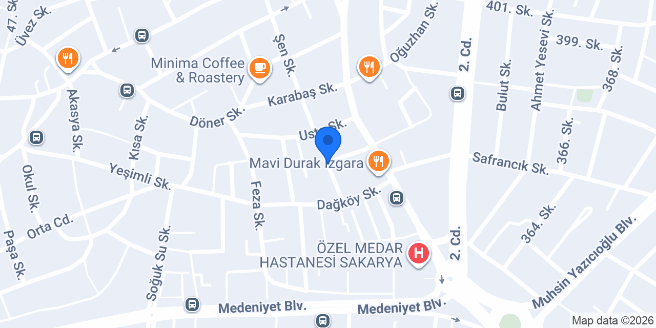 Serdivan, taksi, konumu