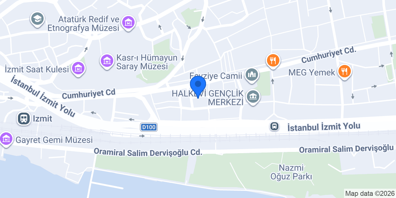 İzmit Saray Otel konumu