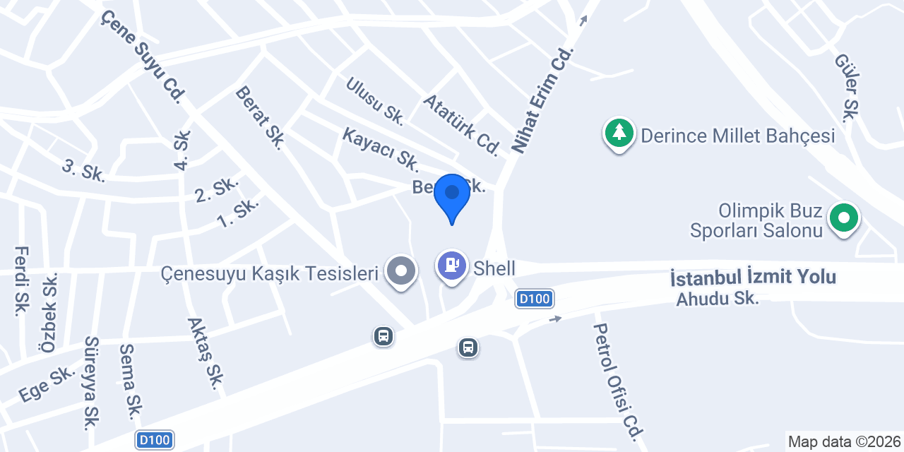 Derince Pakmaya Abidin Pak Orta Okulu konumu