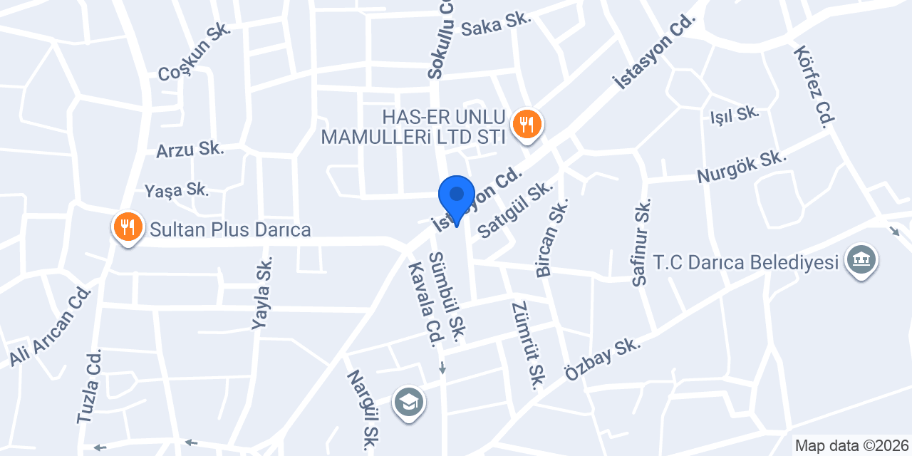 DARICA POZİTİF AKADEMİ konumu