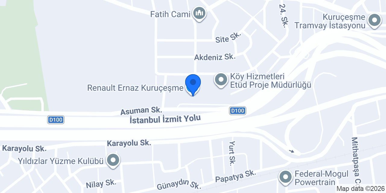 Ernaz-kuruçeşme Dacia konumu