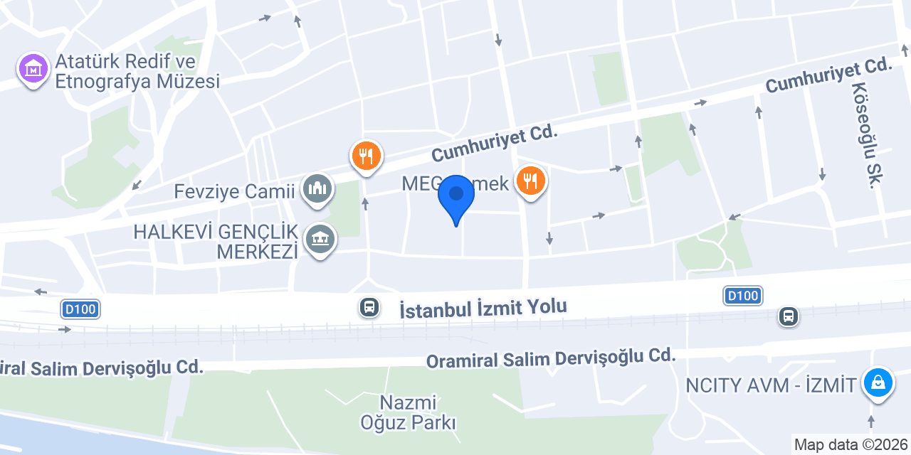 İnci Optik konumu
