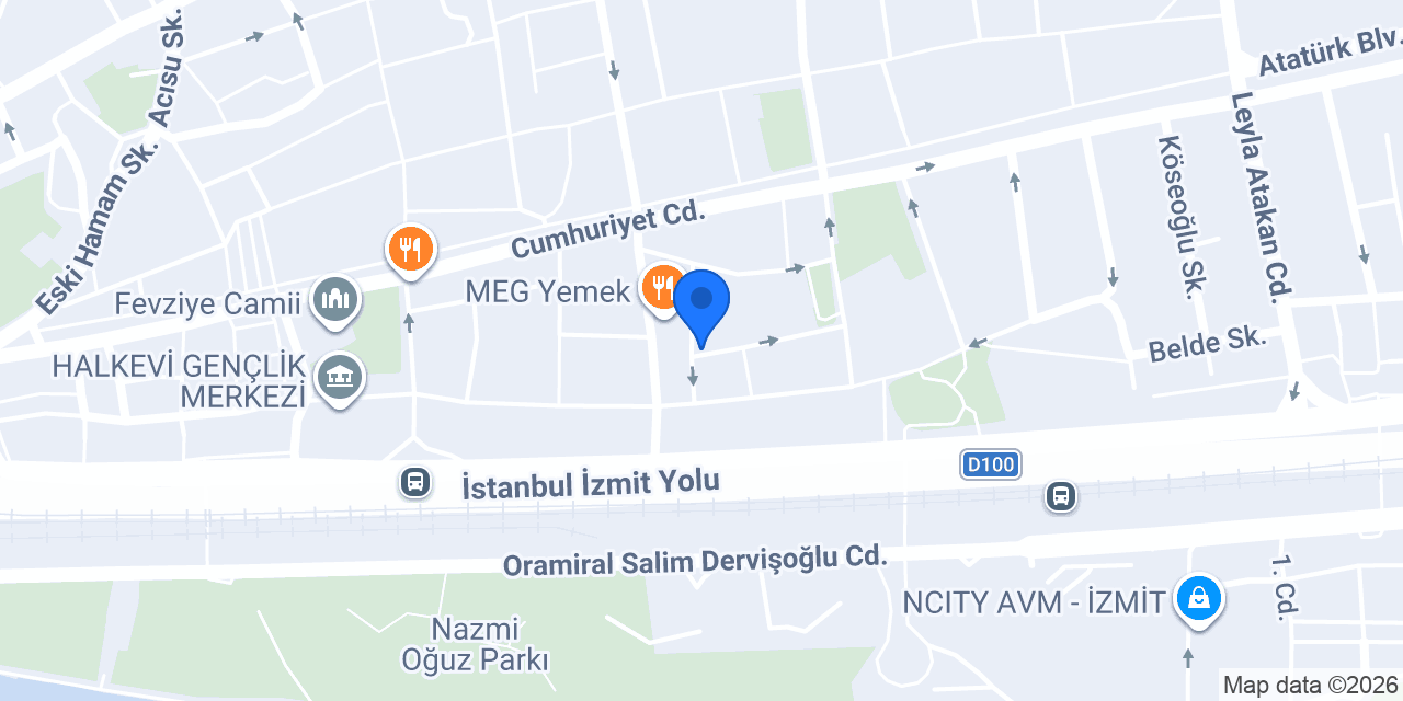 İzmit Tutku Masaj Salonu konumu